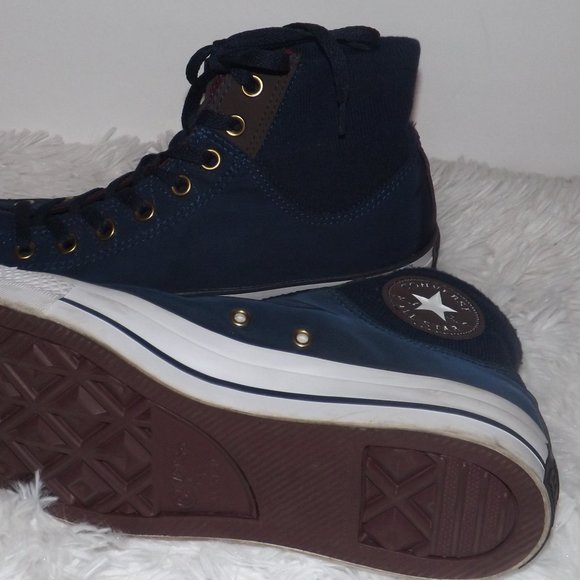 Converse All Star Blue High Top Sneakers Sz. 9.5 - Picture 5 of 6